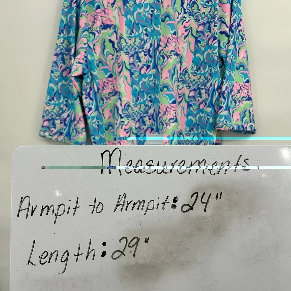 Lulu-B Womens Resortwear Tunic Top Size XL Preppy Coastal UPF 50+ Travel #5163 - Picture 9 of 9